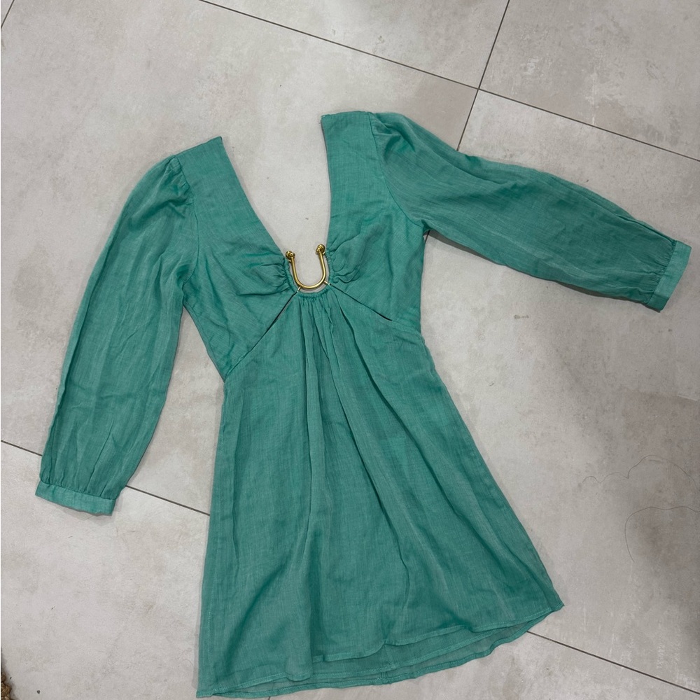 Turquoise Long Sleeve Dress